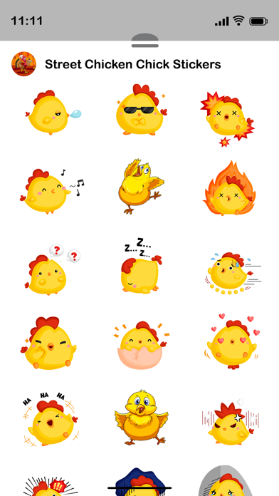 Captures d'écran de Street Chicken Chick Stickers