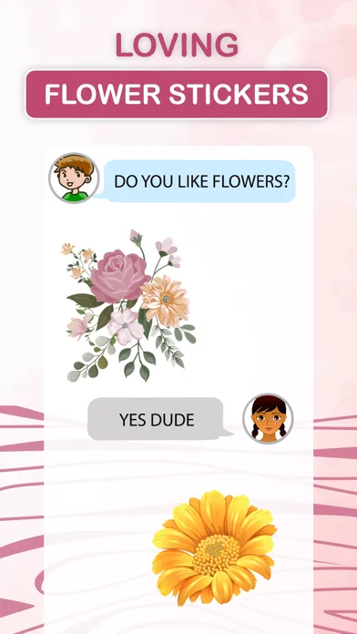 Loving Flower Stickers Screenshots