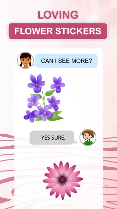 Loving Flower Stickers Screenshots