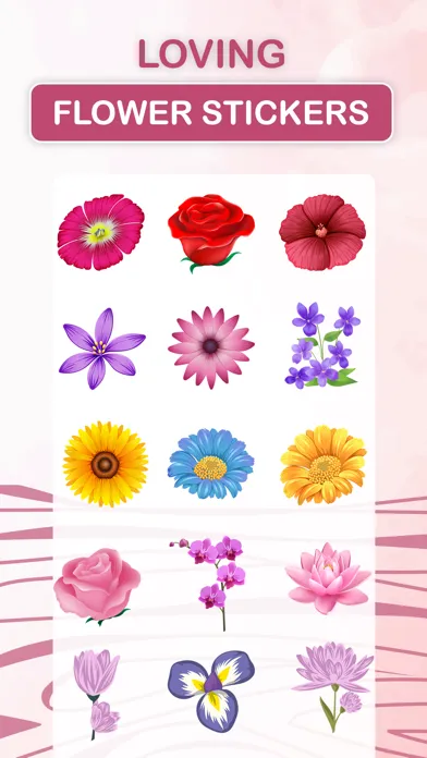 Loving Flower Stickers Screenshots