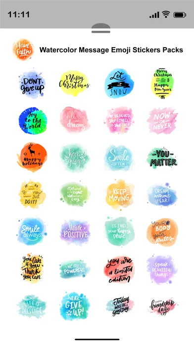 تصاویر Watercolor Emoji Stickers Pack