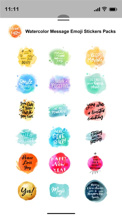 تصاویر Watercolor Emoji Stickers Pack