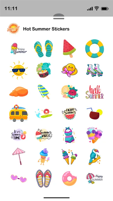 Hot Summer Stickers Ekran Görüntüleri