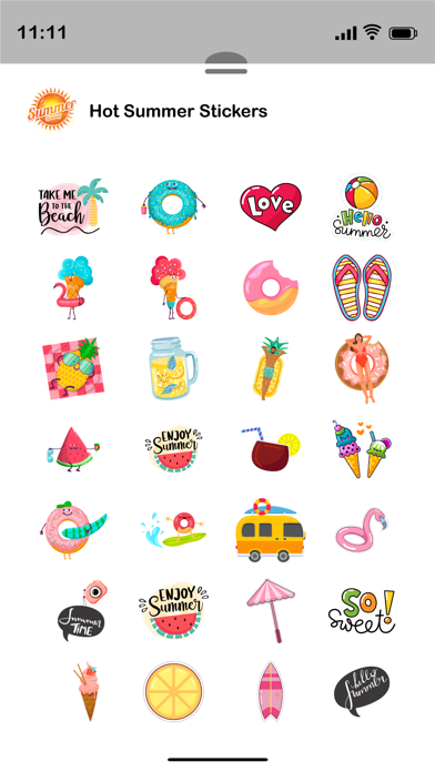 Capturas de tela do Hot Summer Stickers