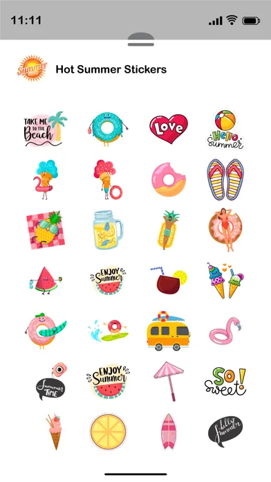 Hot Summer Stickers Ekran Görüntüleri