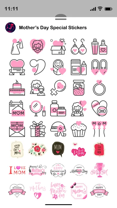 Ảnh chụp màn hình của Mother's Day Special Stickers