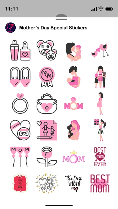 Ảnh chụp màn hình của Mother's Day Special Stickers