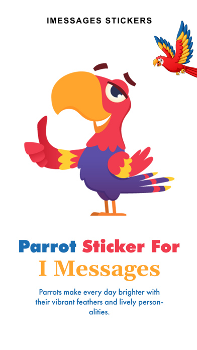 Parrot Stickers For iMessage应用截图