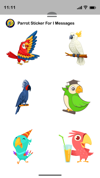 Parrot Stickers For iMessage应用截图