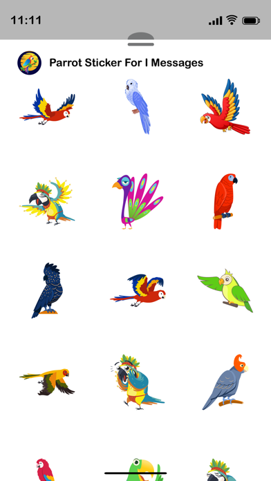 Parrot Stickers For iMessage应用截图