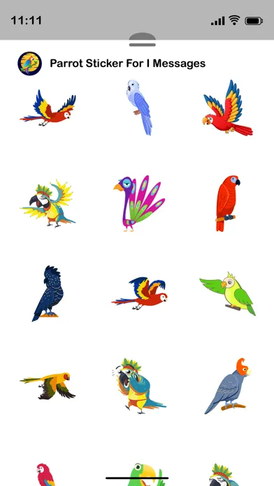 Screenshot di Parrot Stickers For iMessage