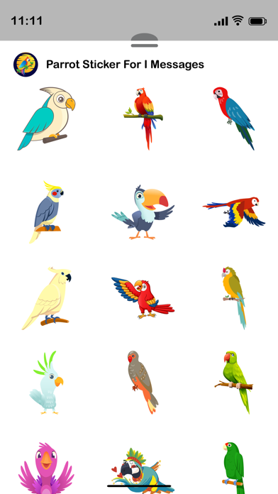 Parrot Stickers For iMessage应用截图