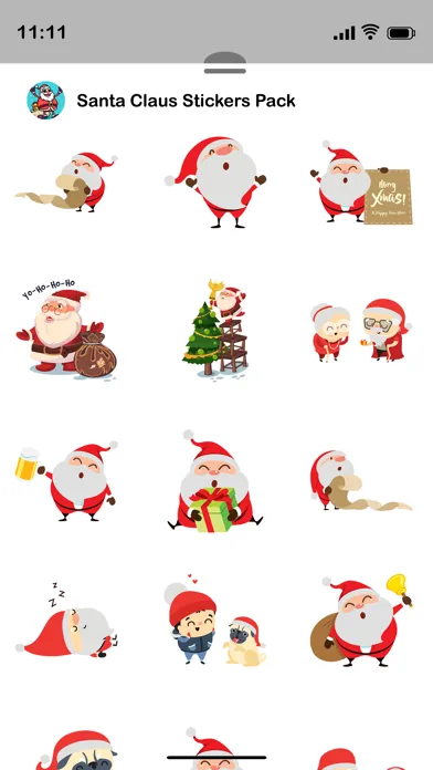Capturas de tela do Santa Claus Stickers Pack!