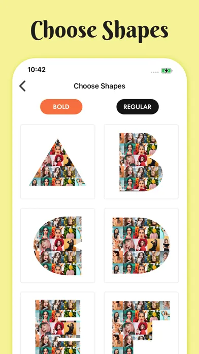 Capturas de tela do Shape Collage Editor