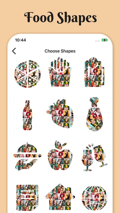 Capturas de tela do Shape Collage Editor