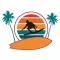 Beach Surfing Stickers Pack