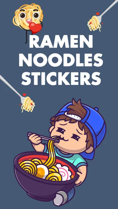 Ramen Noodles Stickers سکرین شاٹس