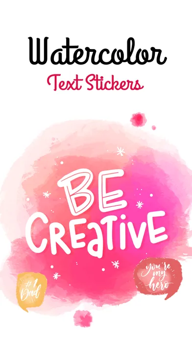 صور Watercolor - Text Stickers