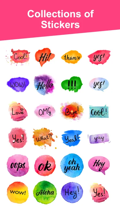 صور Watercolor - Text Stickers