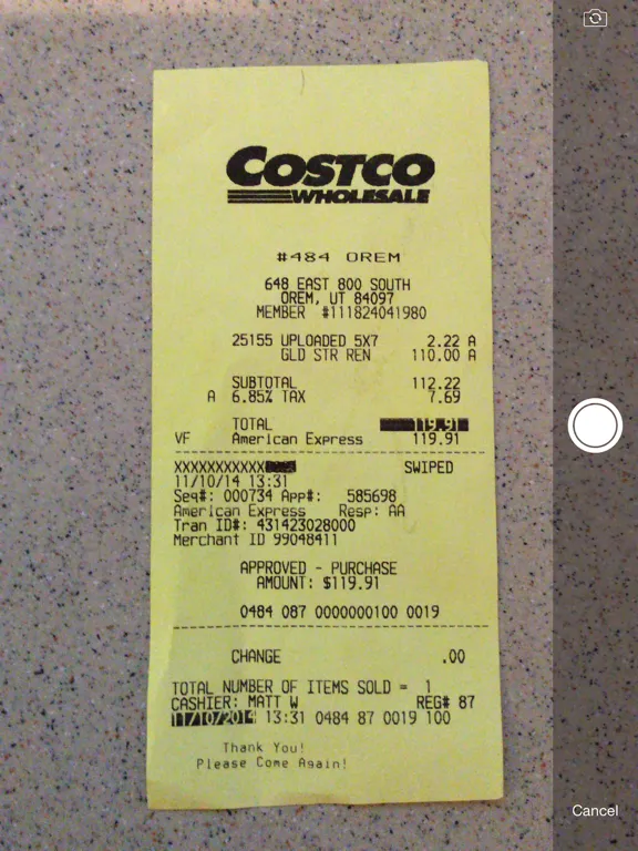 Receipt Emailer iPad  스크린샷