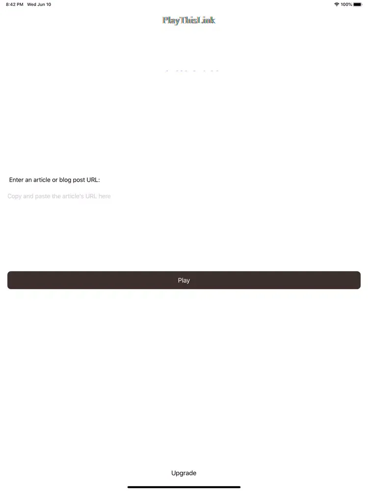 Screenshot di PlayThisLink iPad