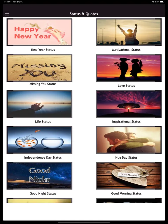 Awesome Status and Quotes 2020 iPad Screenshots