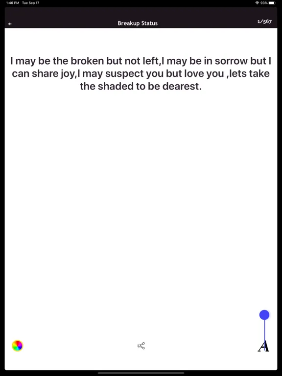 Awesome Status and Quotes 2020 iPad Screenshots