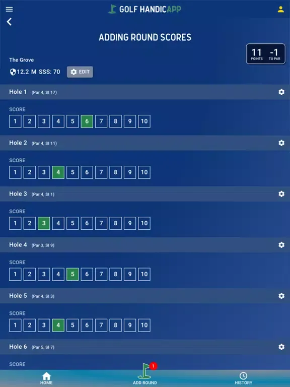 Golf Handicapp iPad 應用截圖