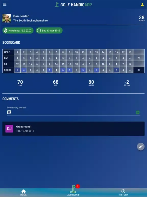Golf Handicapp iPad 應用截圖