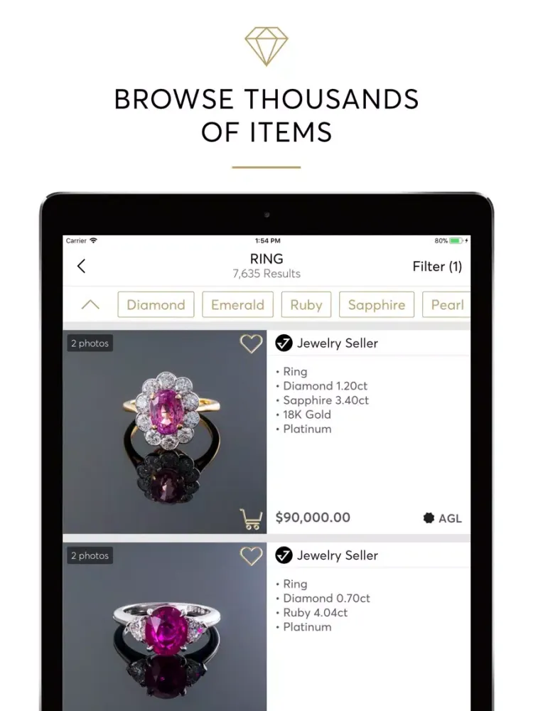 Capturas de pantalla de Jeweliet - Jewelry Inventory iPad 