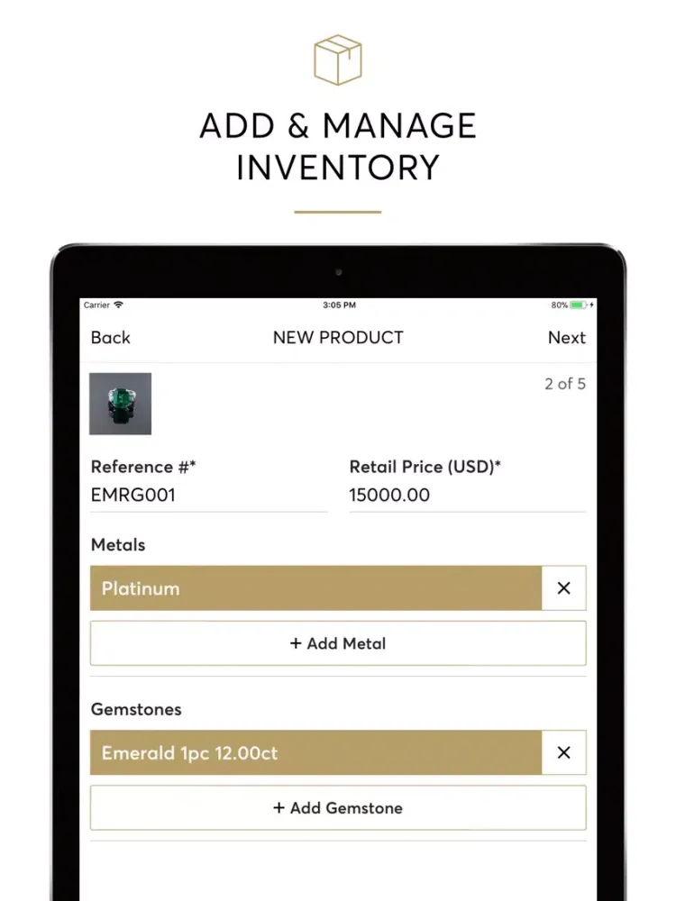 Capturas de pantalla de Jeweliet - Jewelry Inventory iPad 