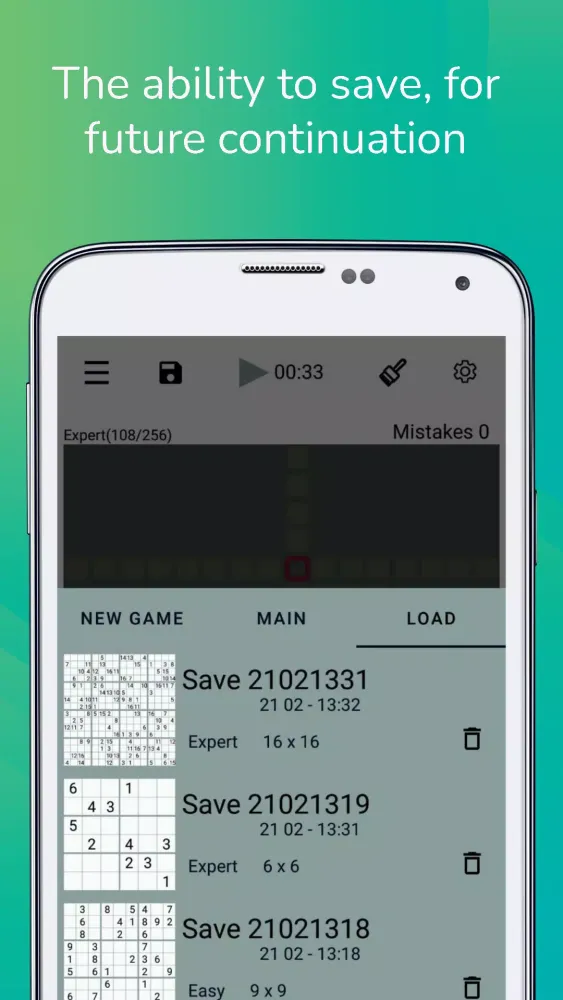 تصاویر Sudoku - 4x4 6x6 9x9 16x16