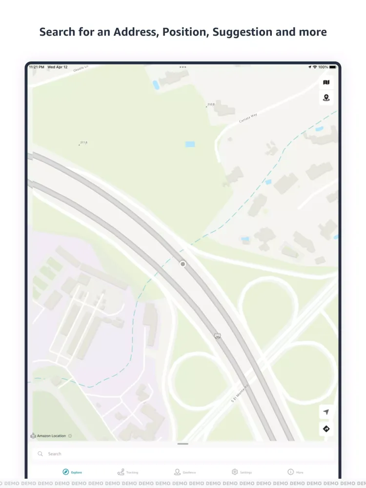 Amazon Location Demo 스크린샷