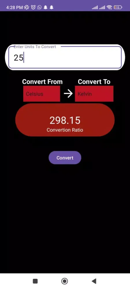 Temperature Converter App Screenshots