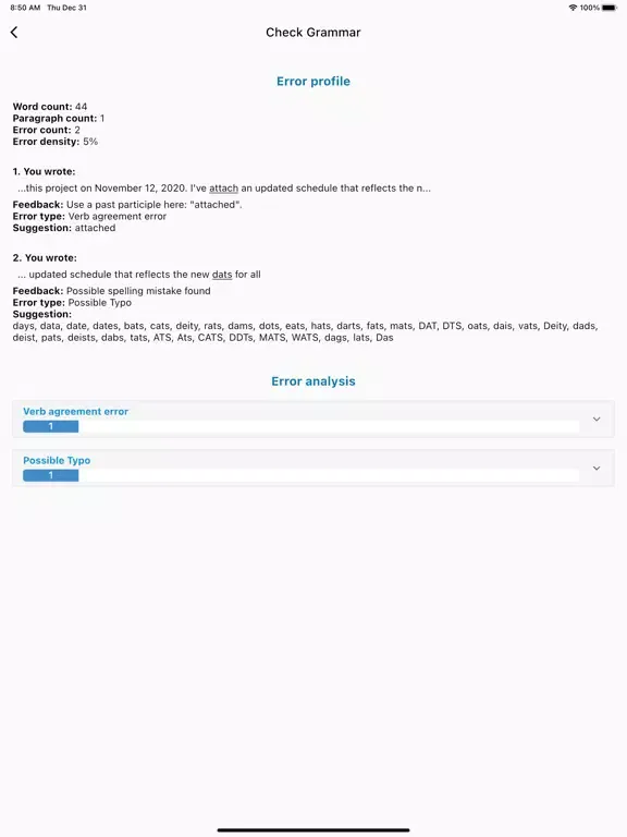 Captures d'écran de English Writing Tutor iPad 