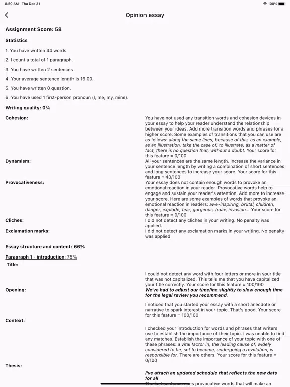 Captures d'écran de English Writing Tutor iPad 