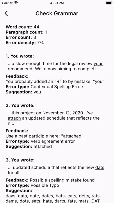 Captures d'écran de English Writing Tutor