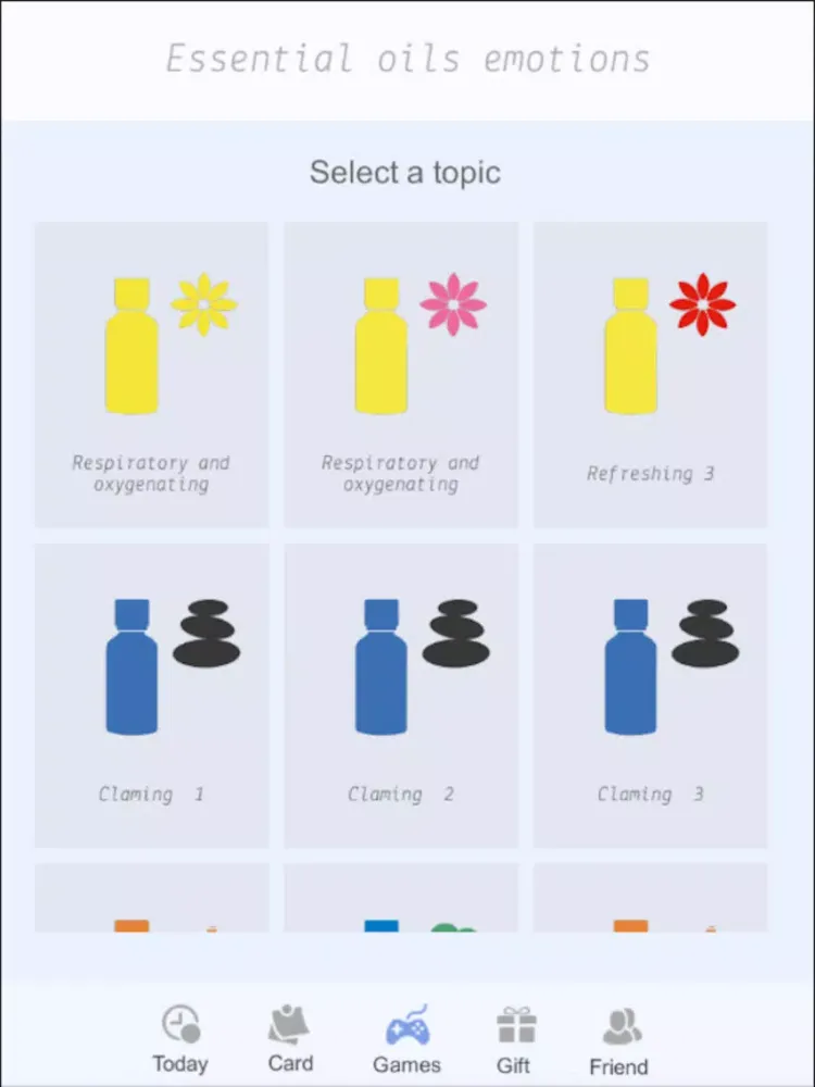 Essential oils emotions iPad  Ekran Görüntüleri