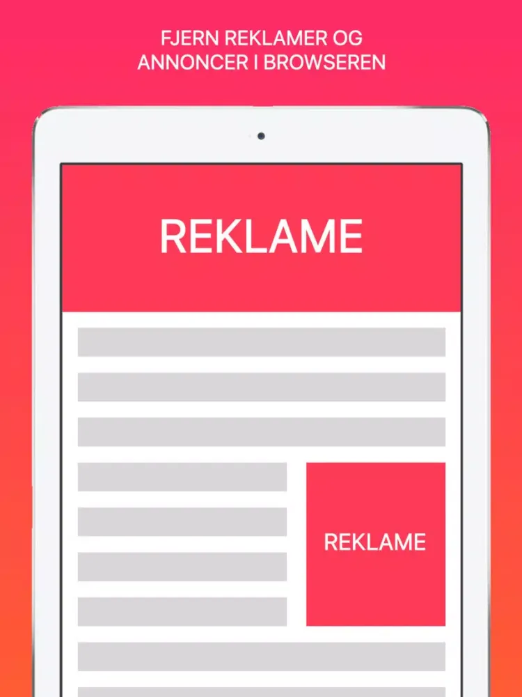 تصاویر Blokér Reklamer - Fjern reklamer & annoncer i browseren! iPad 