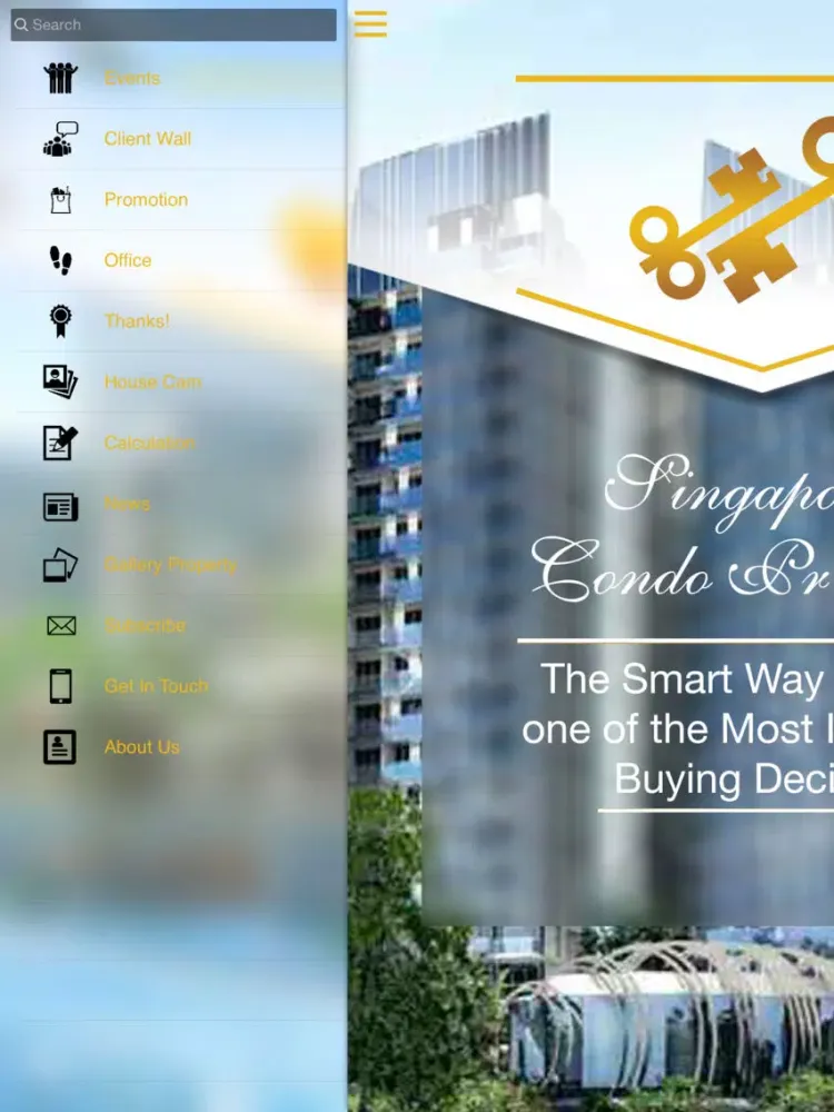 Tangkapan skrin Condo Singapore iPad 