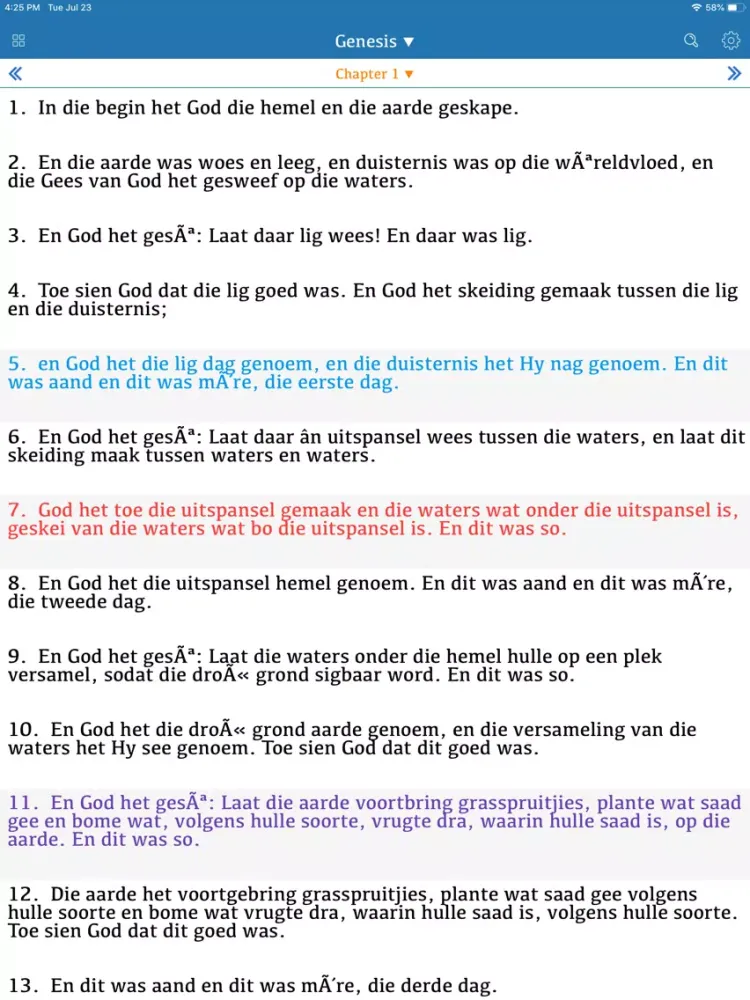 Afrikaans Bible (DIE BYBEL) iPad  Ekran Görüntüleri