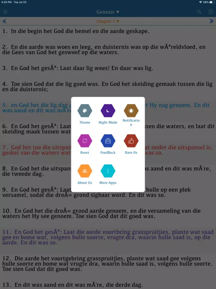 Afrikaans Bible (DIE BYBEL) iPad  Ekran Görüntüleri
