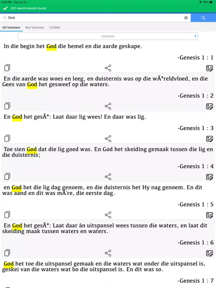 Afrikaans Bible (DIE BYBEL) iPad  Ekran Görüntüleri