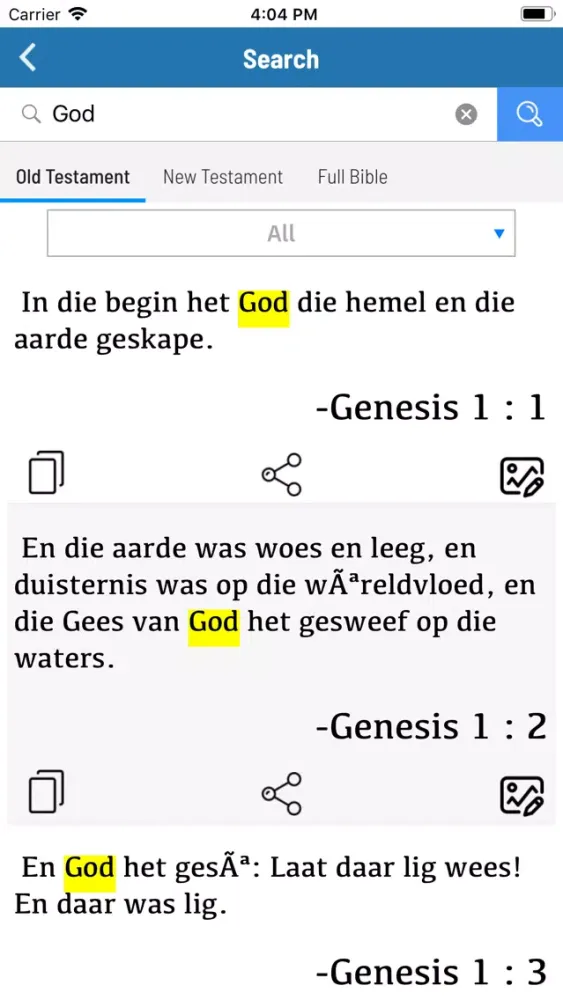 Afrikaans Bible (DIE BYBEL) Ekran Görüntüleri