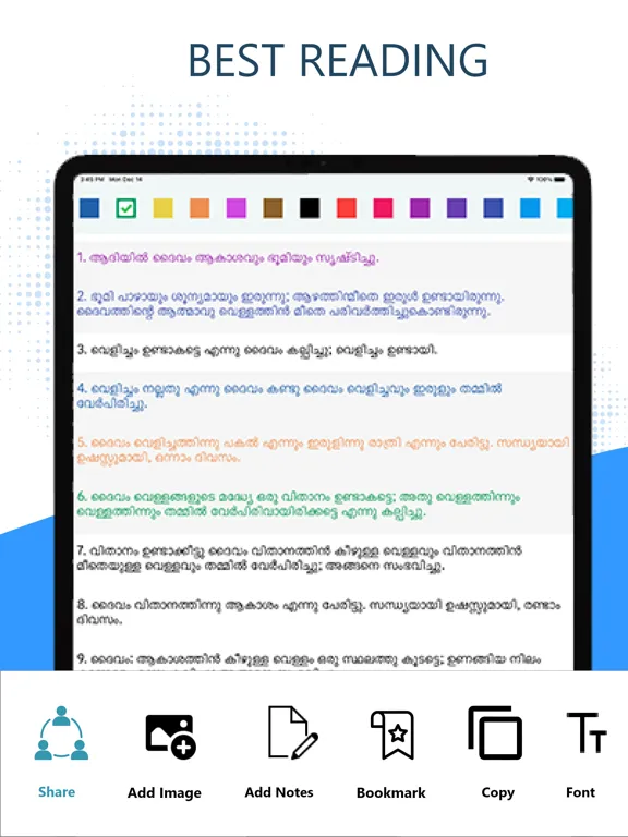 Capturas de pantalla de Malayalam Bible (POC Bible) iPad 