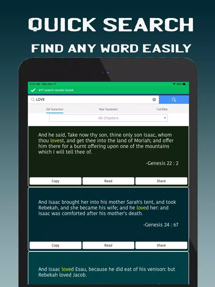 Capturas de tela do Message Bible (MSG) iPad 