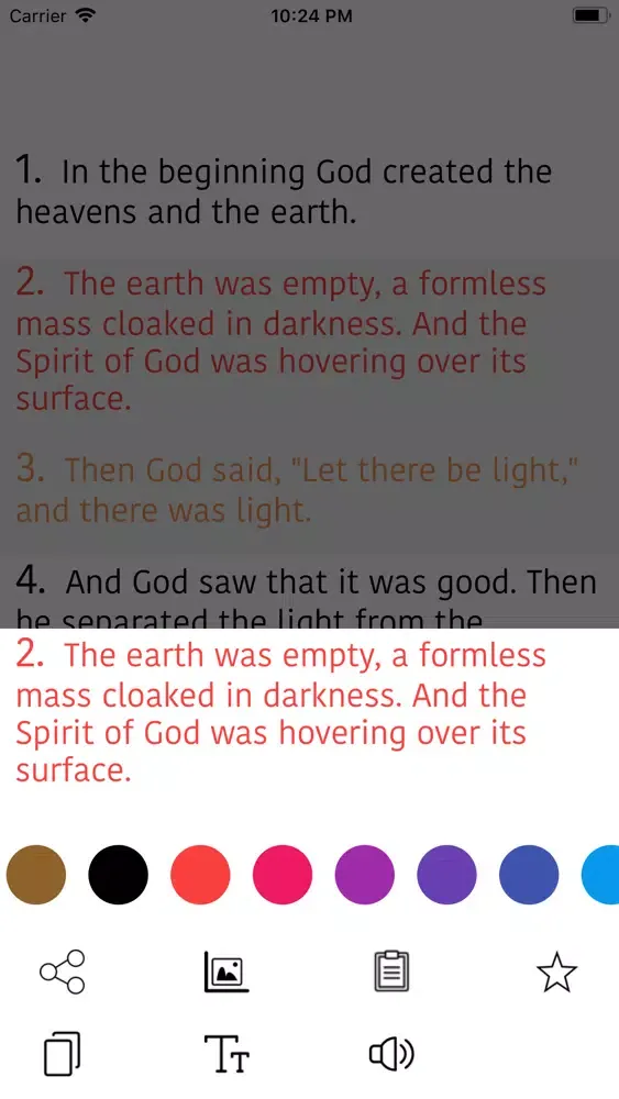 Capturas de tela do Message Bible (MSG)