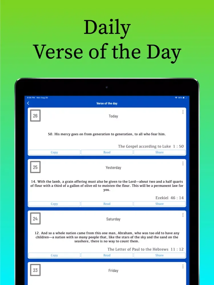 New Living Translation Bible iPad  स्क्रीनशॉट
