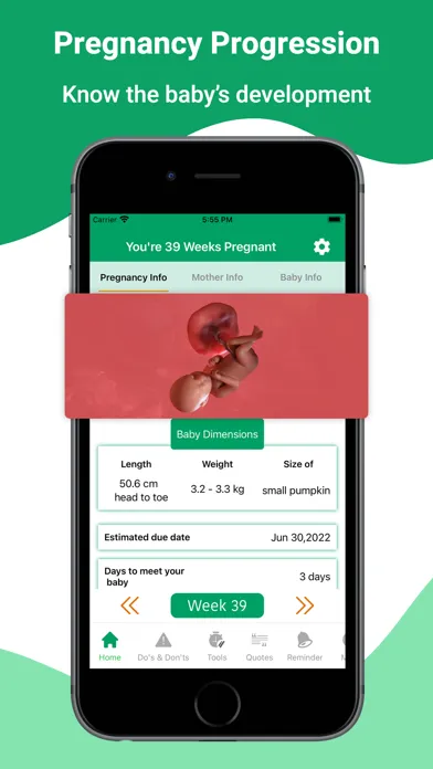 Tangkapan skrin Pregnancy Tracker & Baby Care
