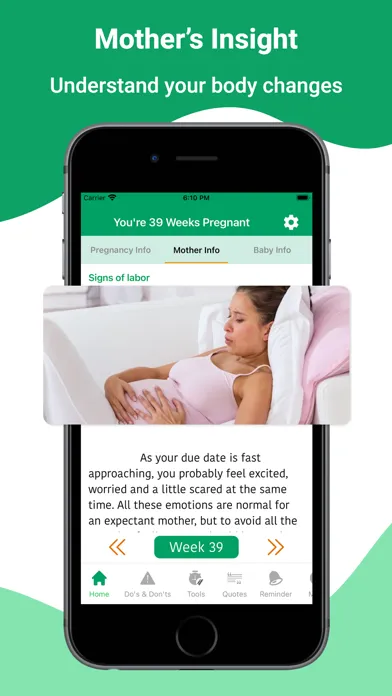 Tangkapan skrin Pregnancy Tracker & Baby Care